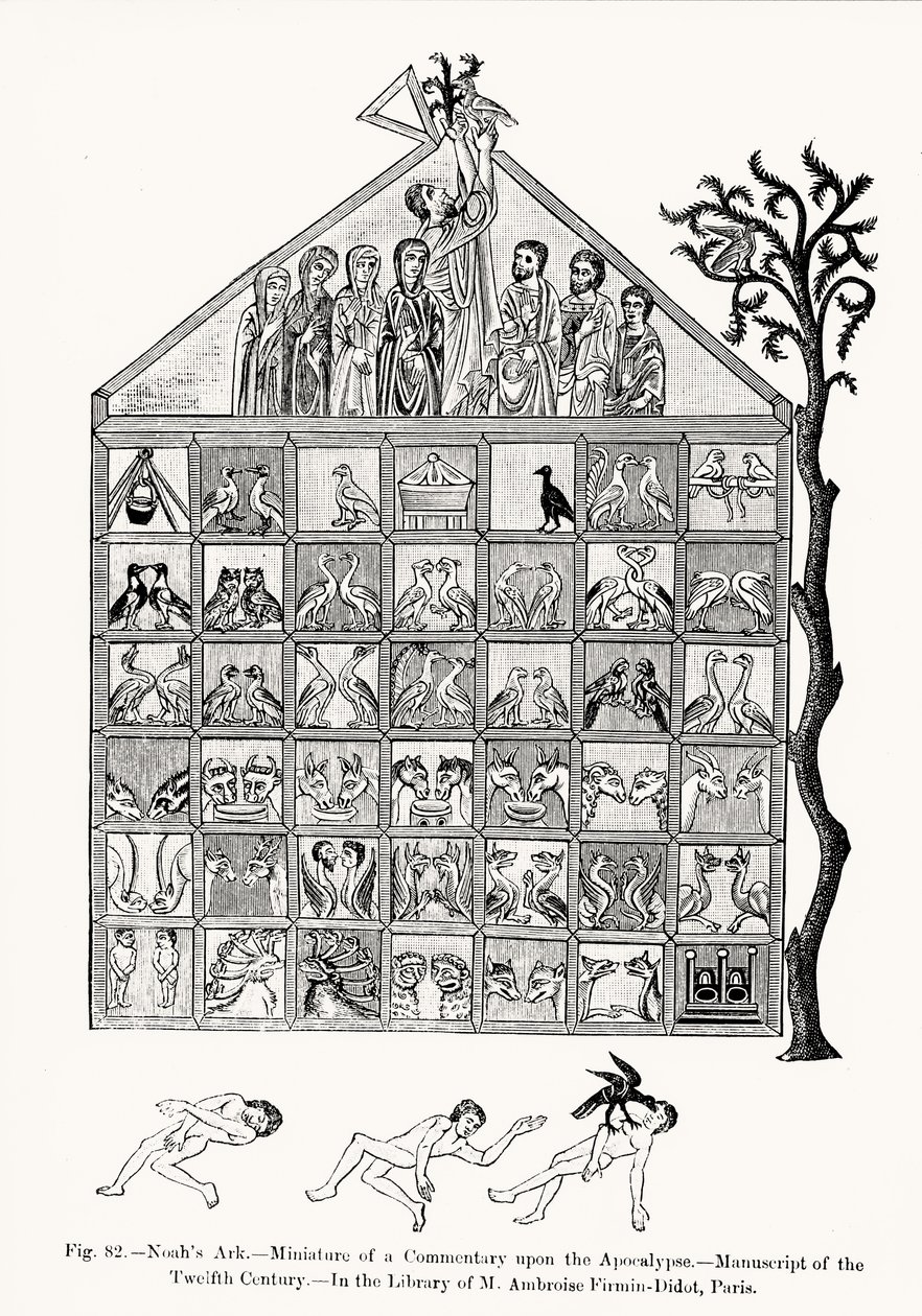 Noah's Ark, miniature from a Commentary upon the Apocalypse ...