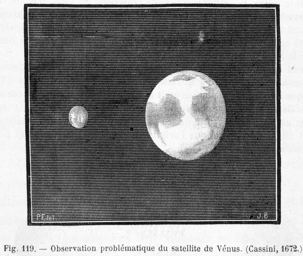 Observation of the satellite of Venus (Cassini) by French School