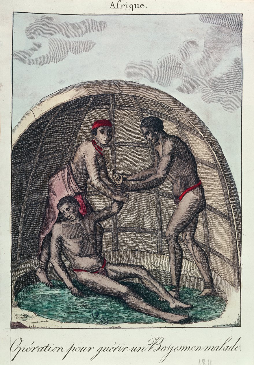 Operation to heal a sick Bushman, 1811 by French School