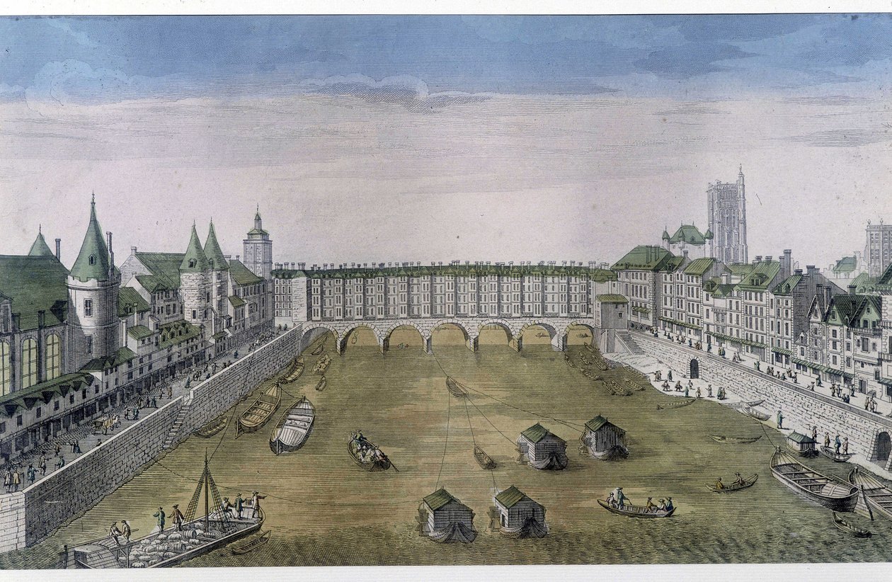 Optical View of Paris: Le Pont au Change by French School