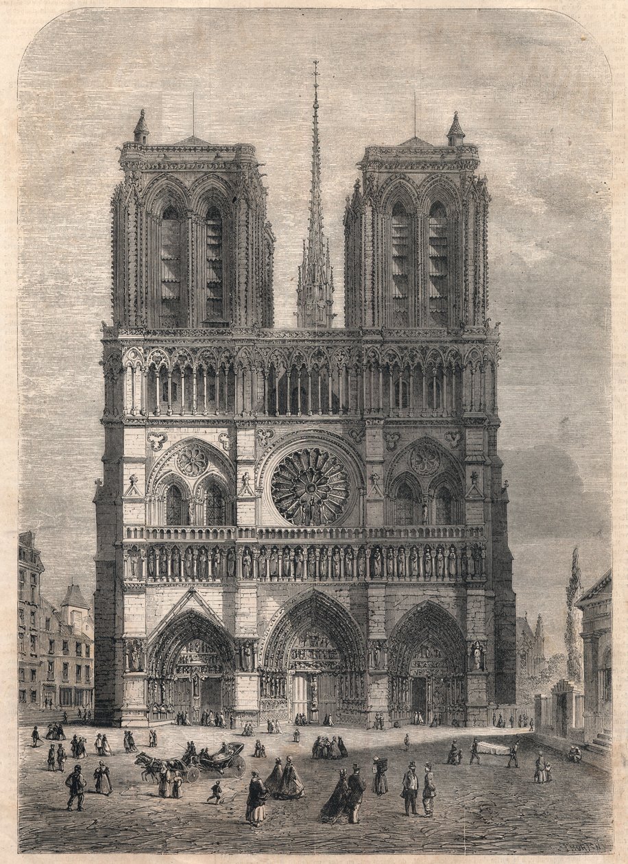 Plan of Notre Dame after Eugene Viollet le Duc by French School