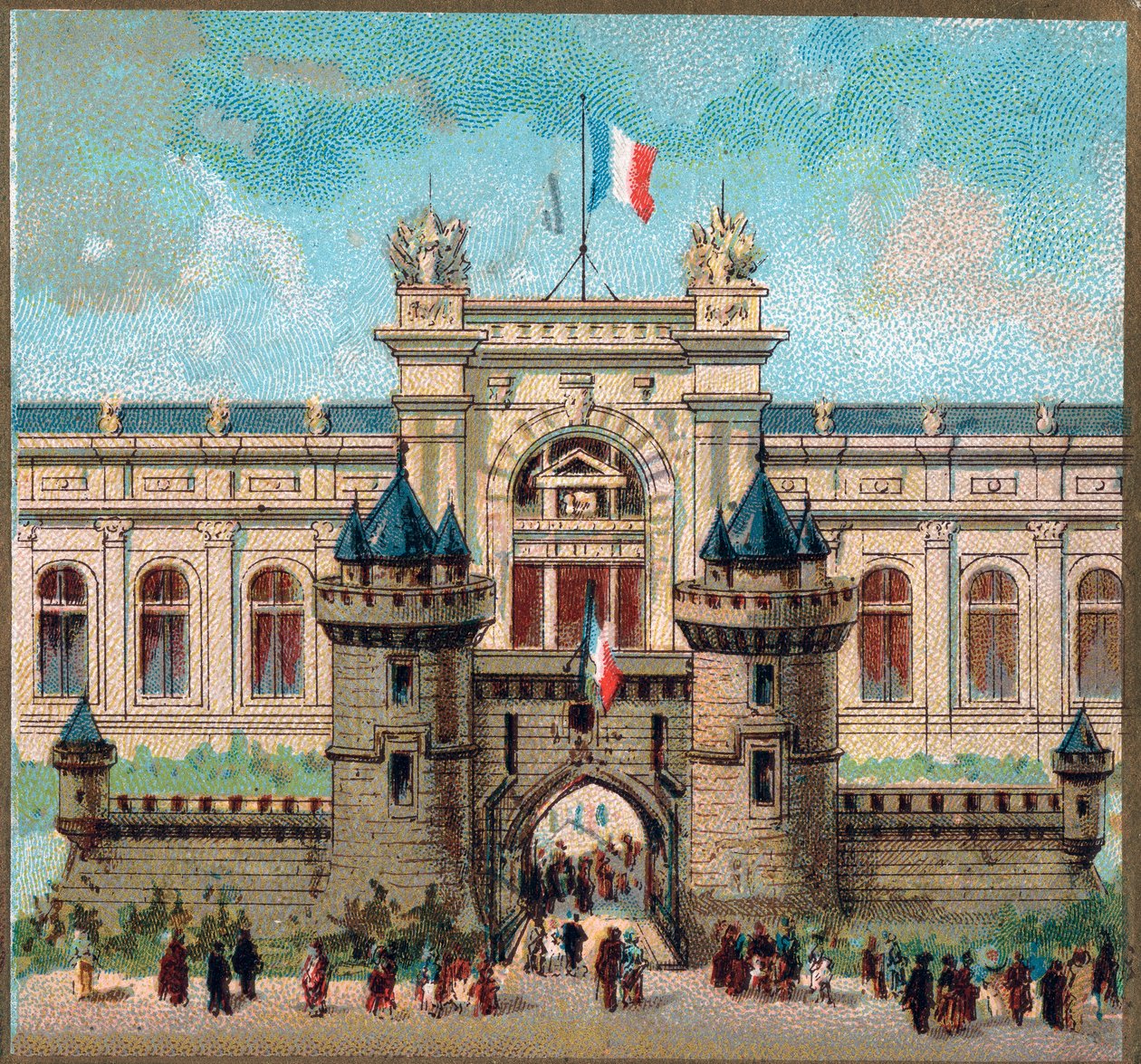 Paris. Universal Exhibition of 1889: The Palace of the War Ministry by French School