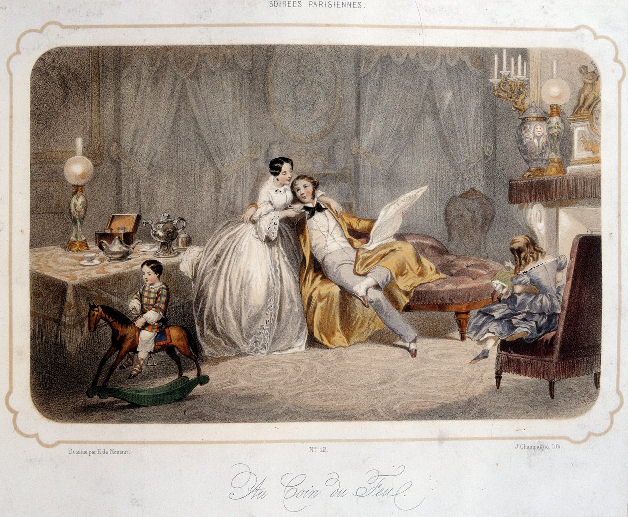 Parisian evenings: by the fire by French School