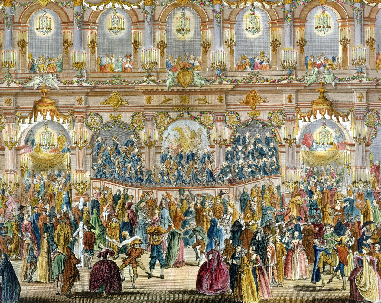 Perspective View of the Ballroom, Constructed in the Courtyard of the Hotel de Ville by French School