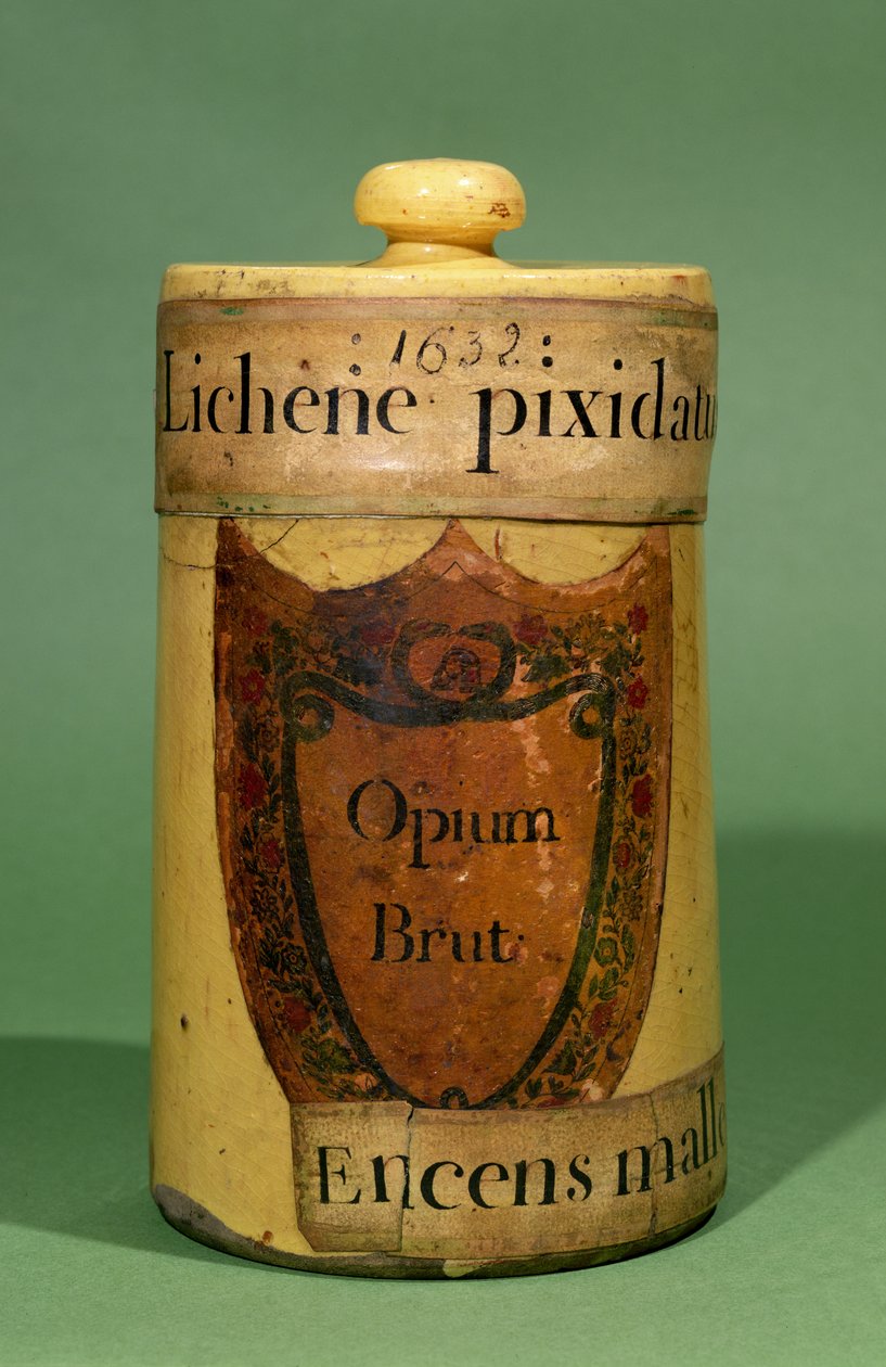 Pharmaceutical jar for storing raw opium by French School