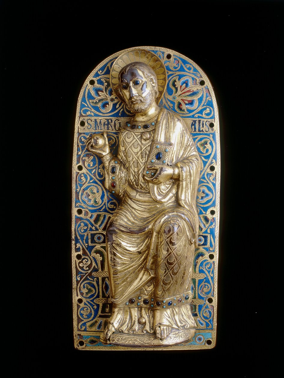 Plaque with Saint Marziale by Limosina manufacture by French School