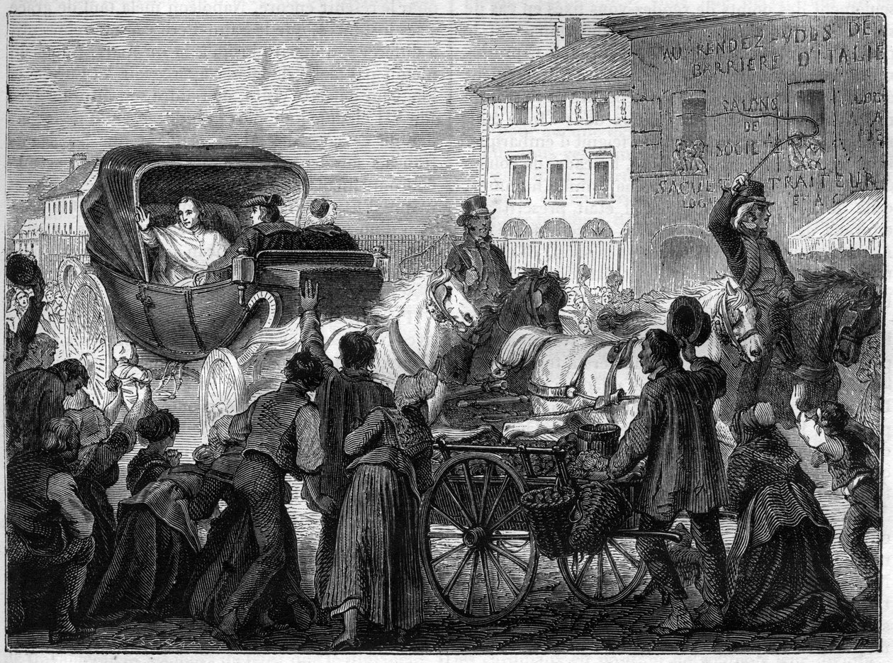 Pope Pius VII (1742-1823) left Paris on April 4 by French School