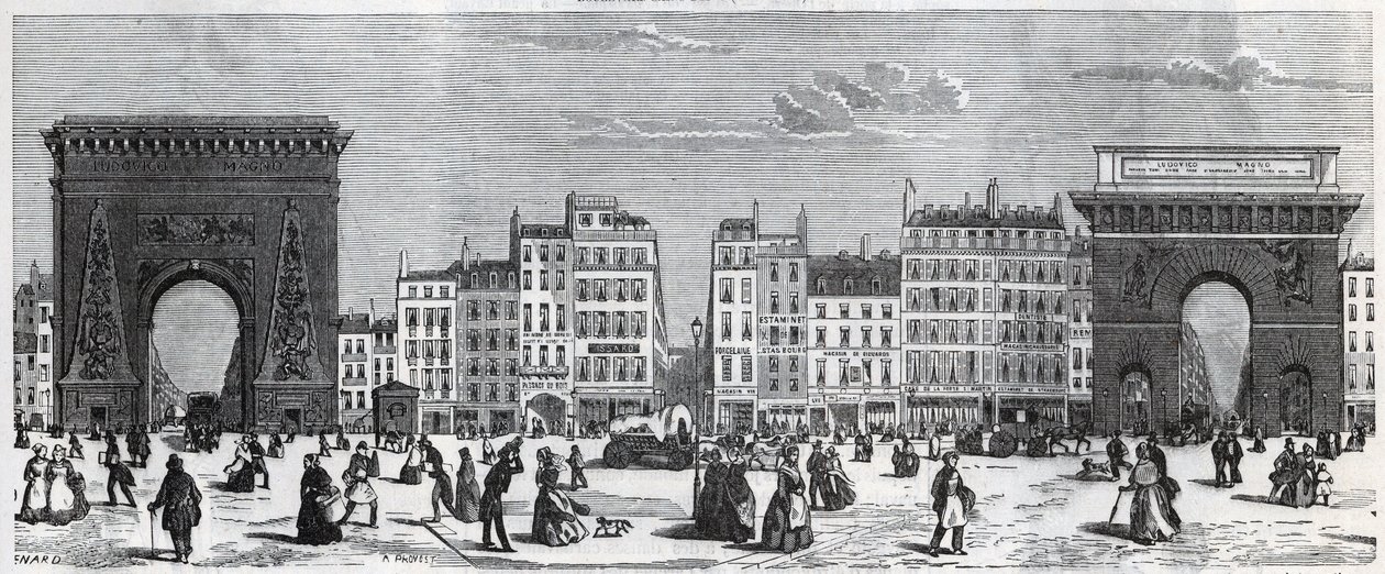 Porte Saint-Denis and Rue Faubourg Saint Denis - Porte Saint Martin and ...