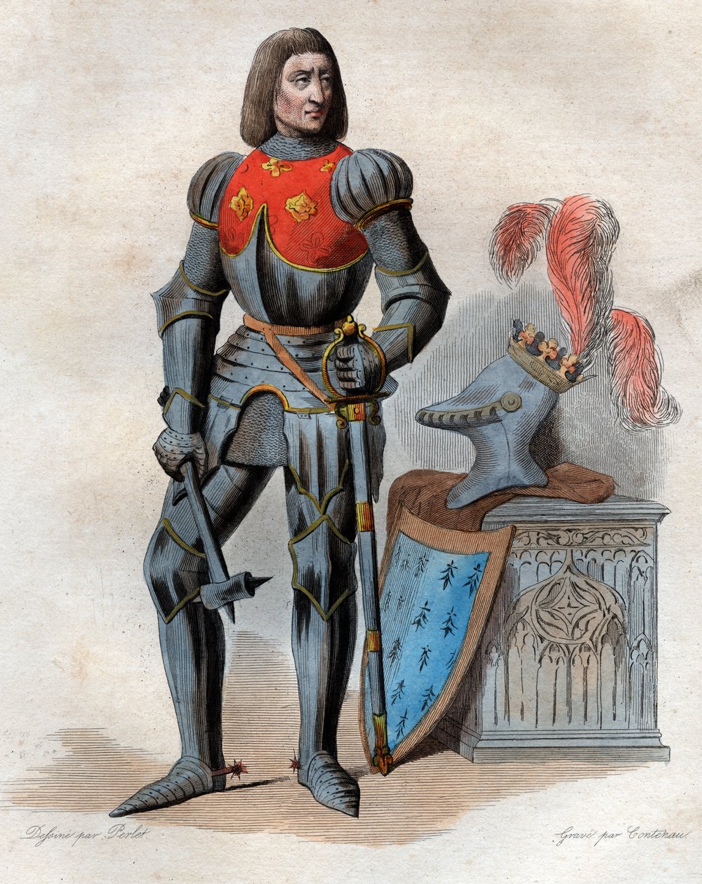 Portrait of Arthur III Duke of Brittany, Lord of Parthenay, Count of Richmond, Duke of Brittany, Count of Montfort and French Constable by French School