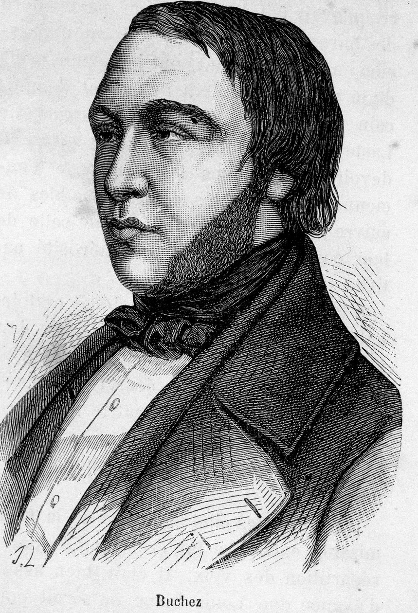 Portrait of Buchez, French philosopher and politician (1796 - 1865) by French School