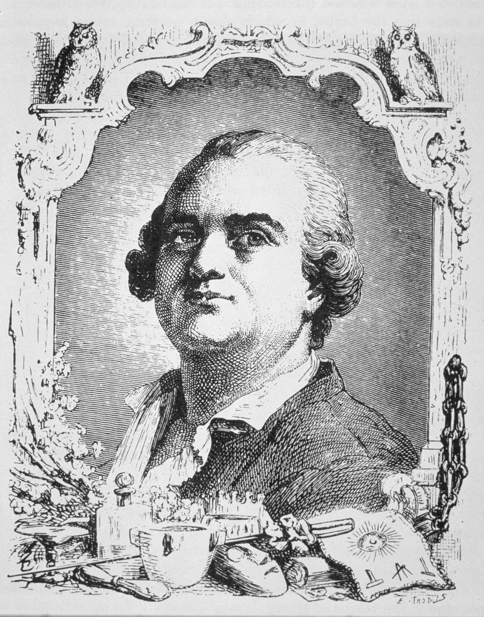 Portrait of Cagliostro, copy of an illustration from Histoire de la Magie by Paul Christian, used in a History of Magic, published late 19th century by French School