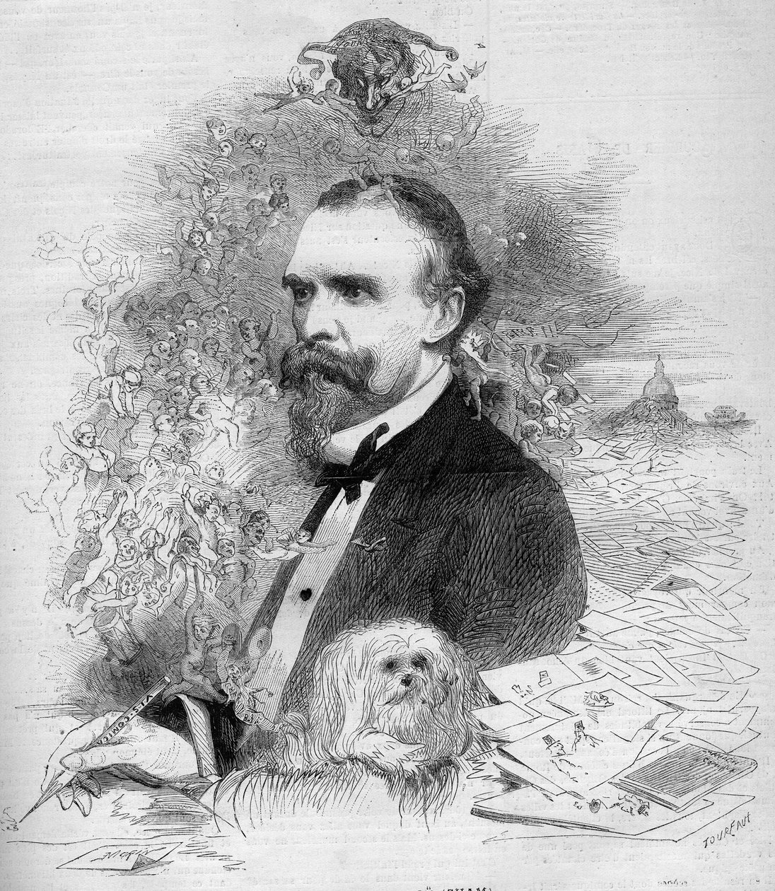 Portrait of Cham (Amedee Comte de Noe) by French School
