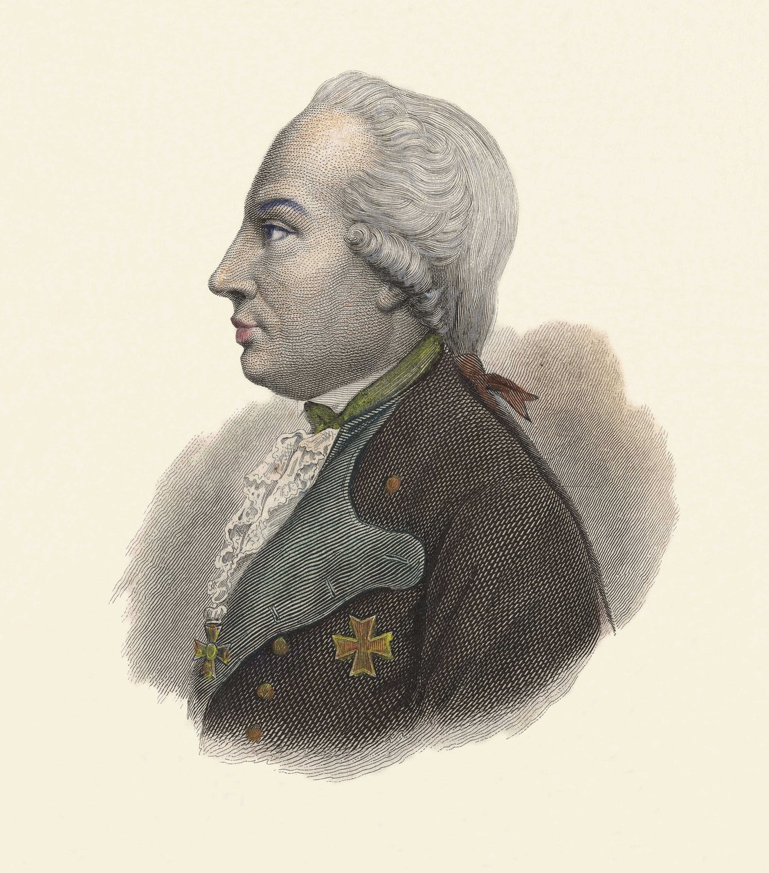 Portrait of Charles Guillaume Ferdinand, Duke of Brunswick (1735-1806), Prussian general. in Portraits of Useful Men by French School