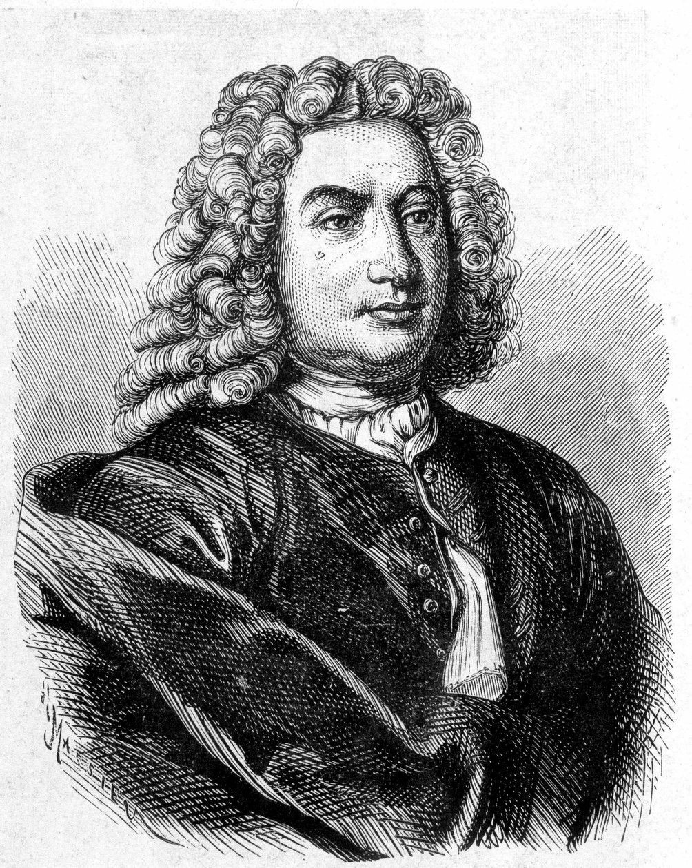 Portrait of Daniel Bernoulli (1700 - 1782), Swiss mathematician and physicist - in Album of Science; illustrious scientists; Great discoveries 1896 by French School