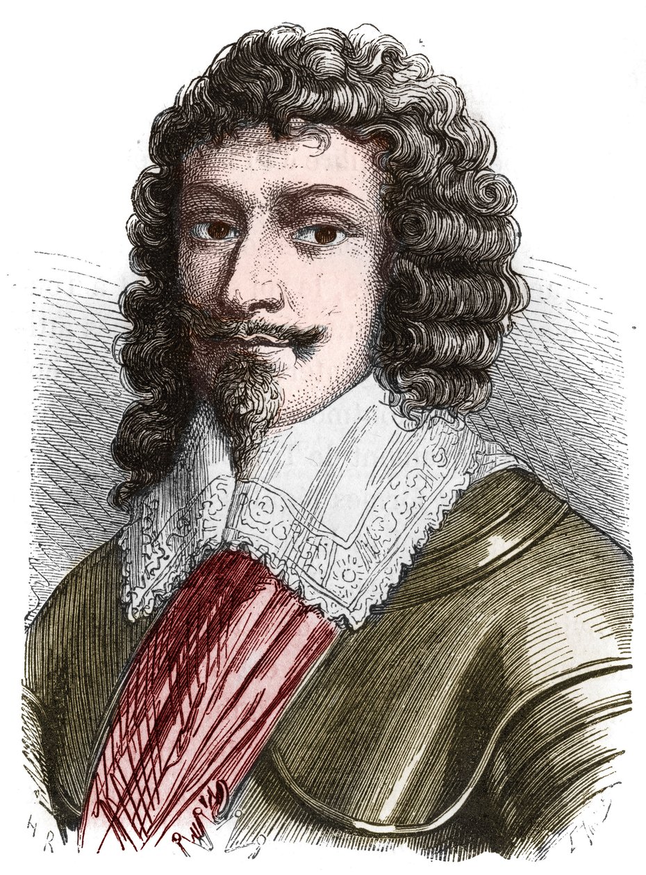 Portrait of Duke Henry II of Montmorency. Engraving from the end of the 19th century by French School