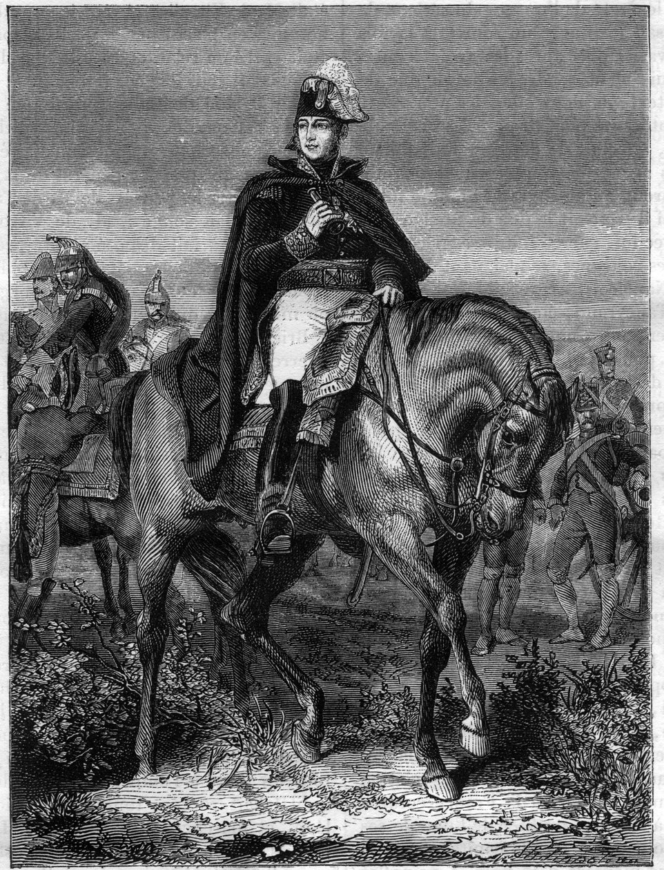 Portrait of Edouard Adolphe Casimir Joseph Mortier, Duke of Treviso (1768-1835), Marshal of France - Engraving in 