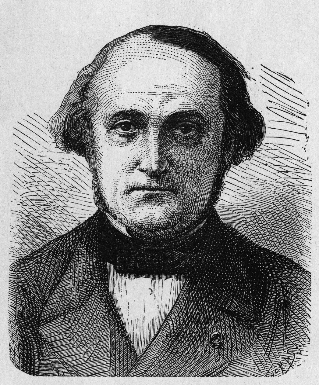 Portrait of François-Clément Sauvage (1812 - 1872), French Engineer and Administrator - in Album of Science; Illustrious Scientists; Great Discoveries 1896 by French School