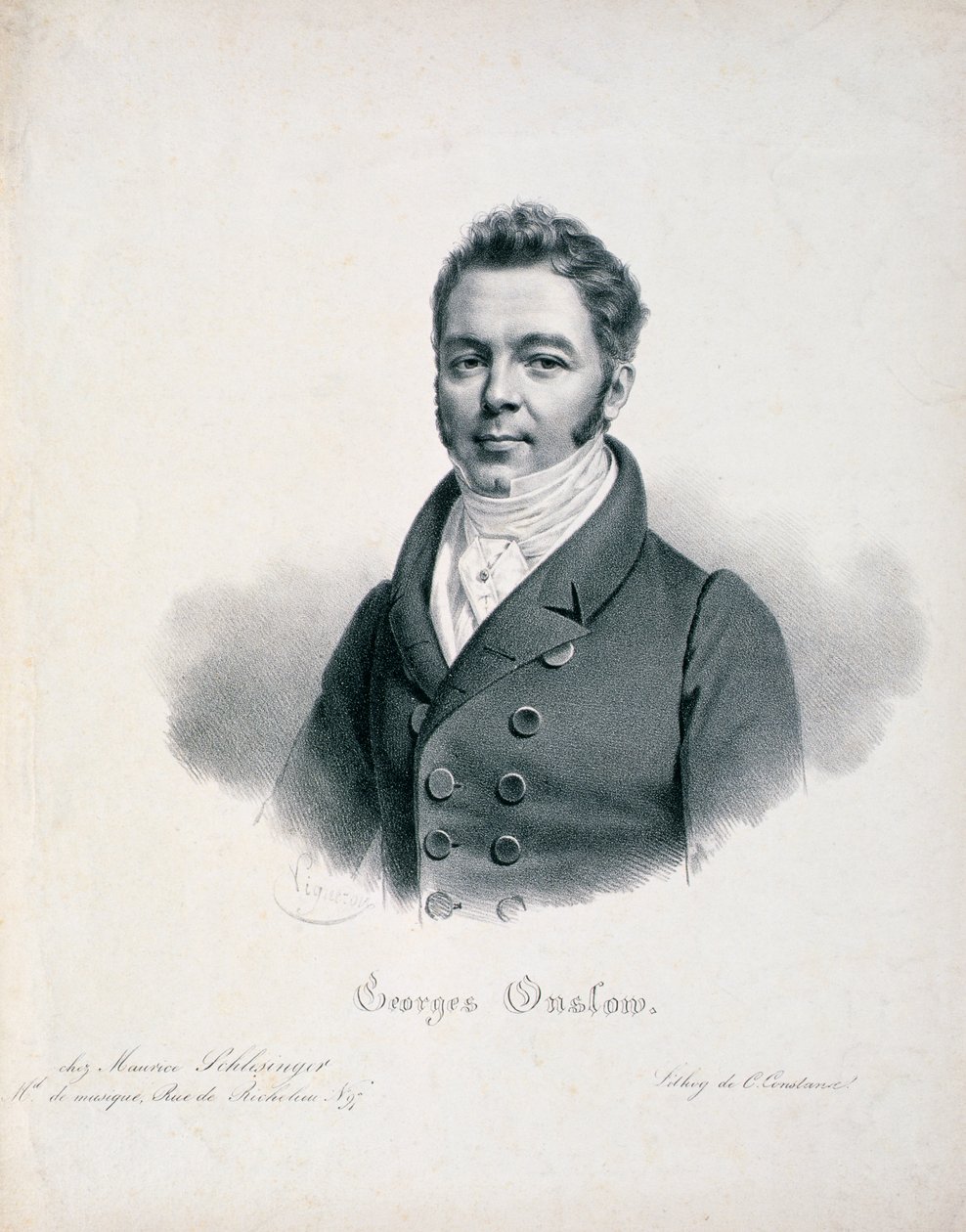 Portrait of George Onslow (1784-1853) by French School