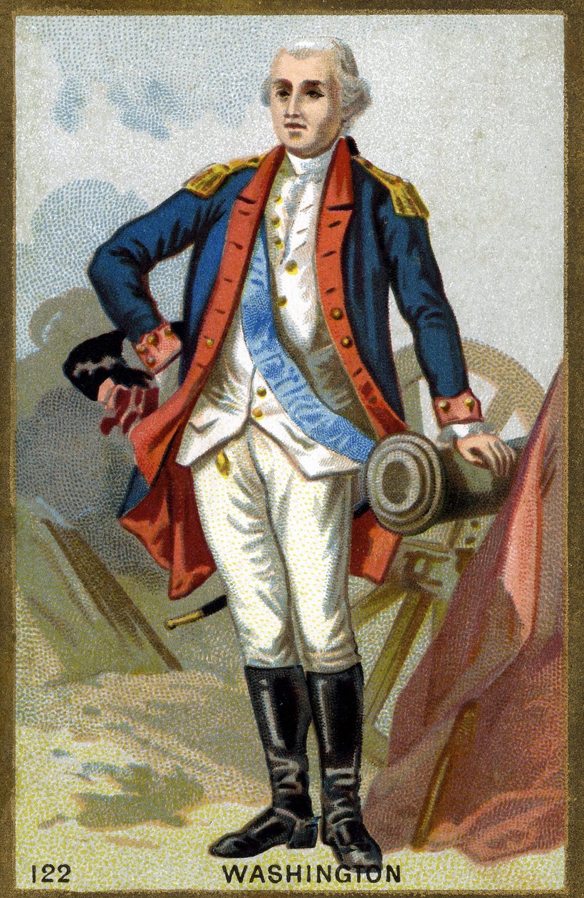 Portrait of George Washington (1732-1799). Chromolithography of the late 19th century by French School
