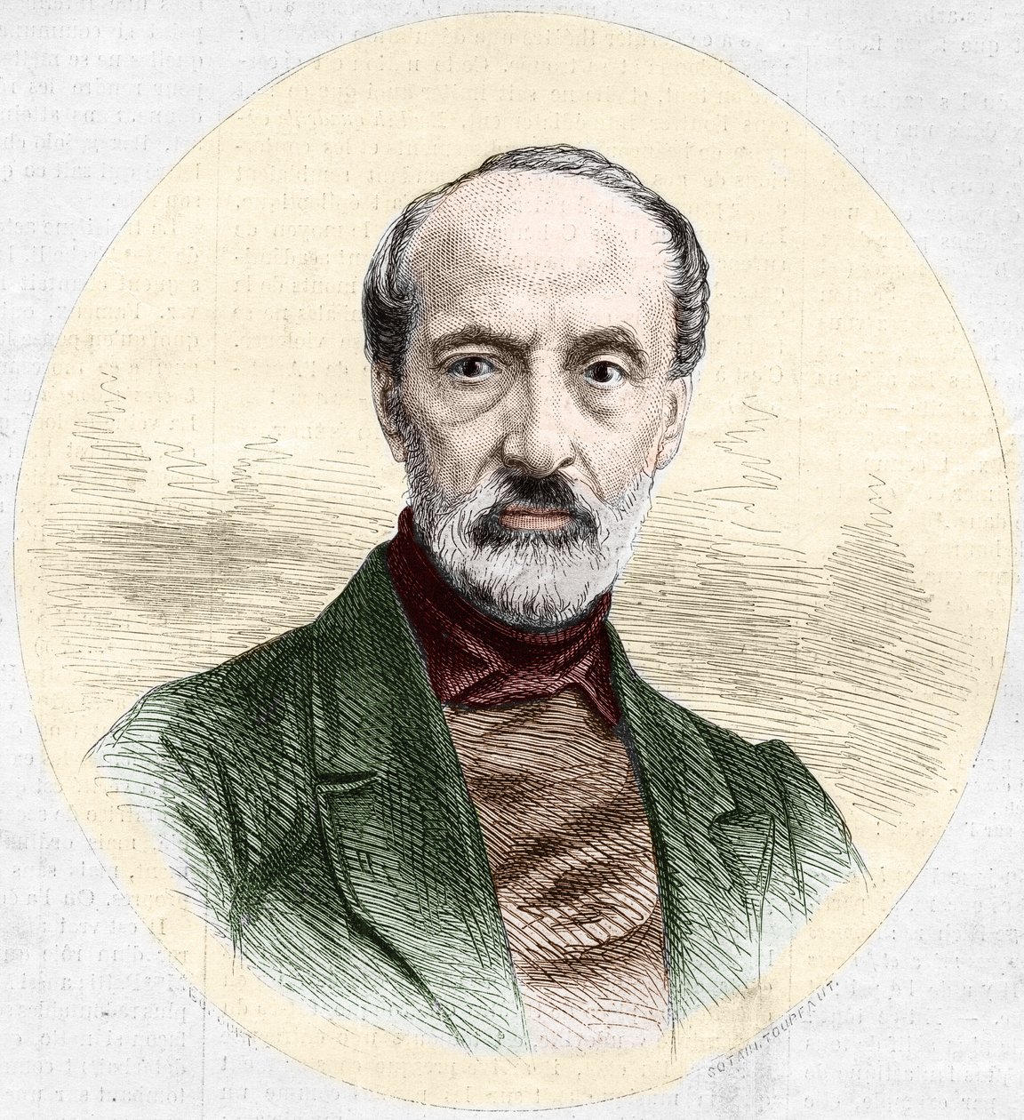 Portrait of Giuseppe Mazzini, Italian politician and nationalist by French School