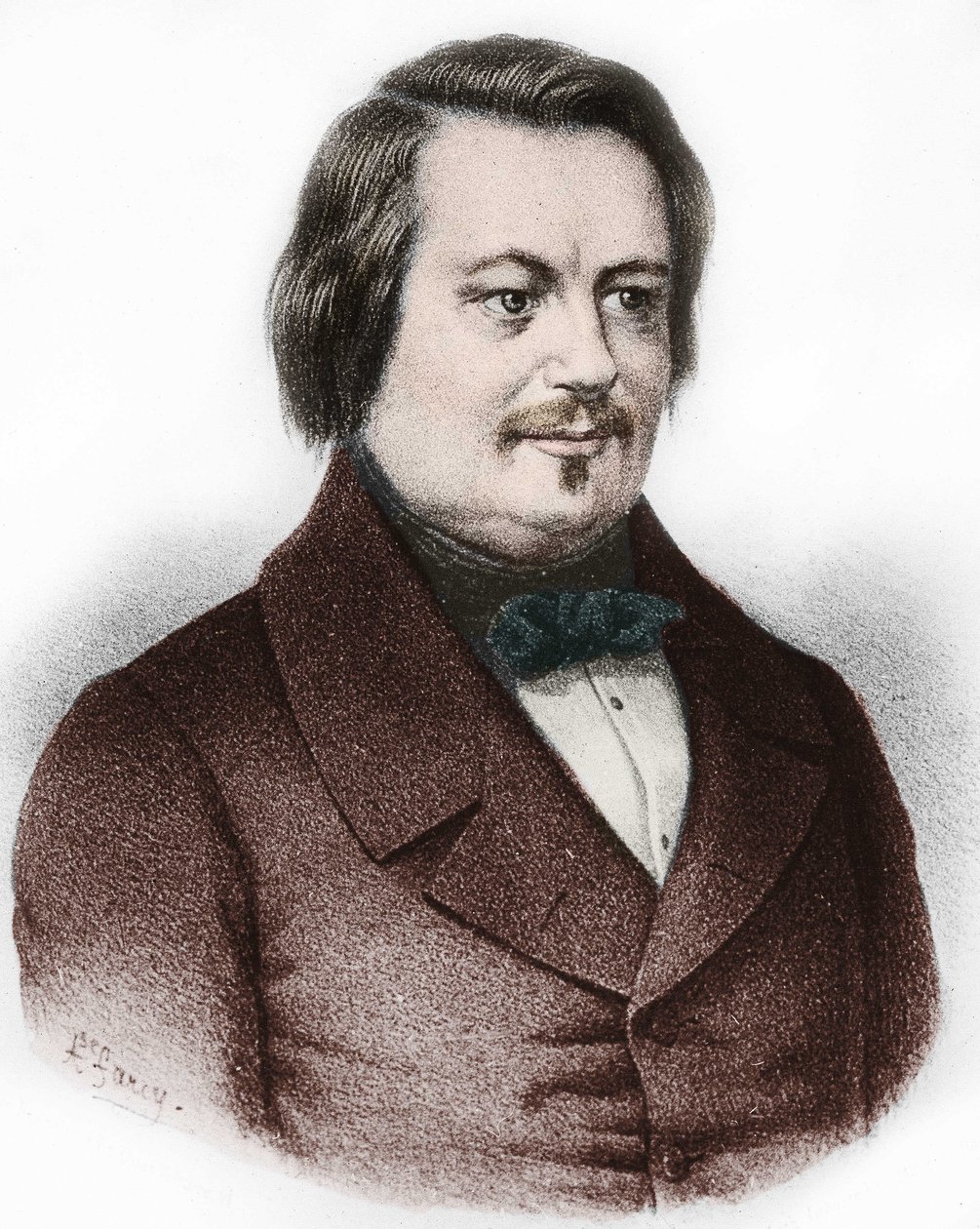 Portrait of Honore de Balzac, French novelist by French School