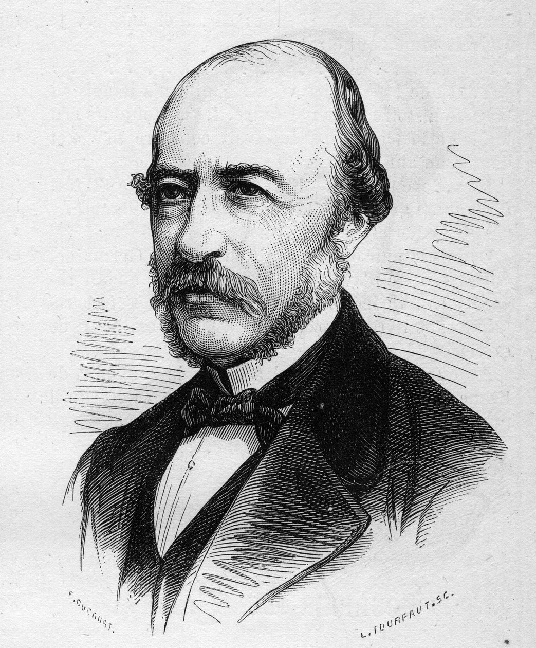 Portrait of Joseph Autran (1813-1877), French poet. Engraving in Le Monde Illustré n°1040 of 17 March 1877. by French School