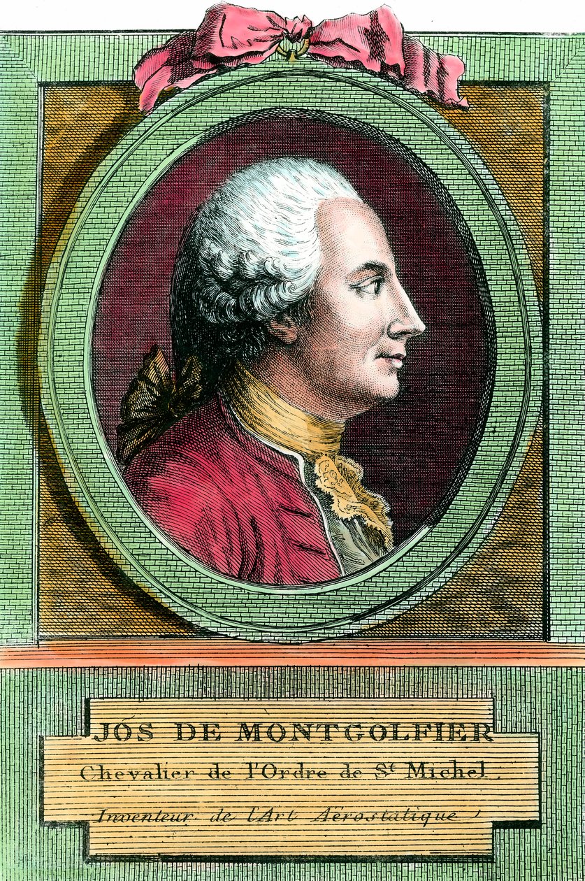 Portrait of Joseph de Montgolfier, Inventor of the Hot Air Balloon by French School