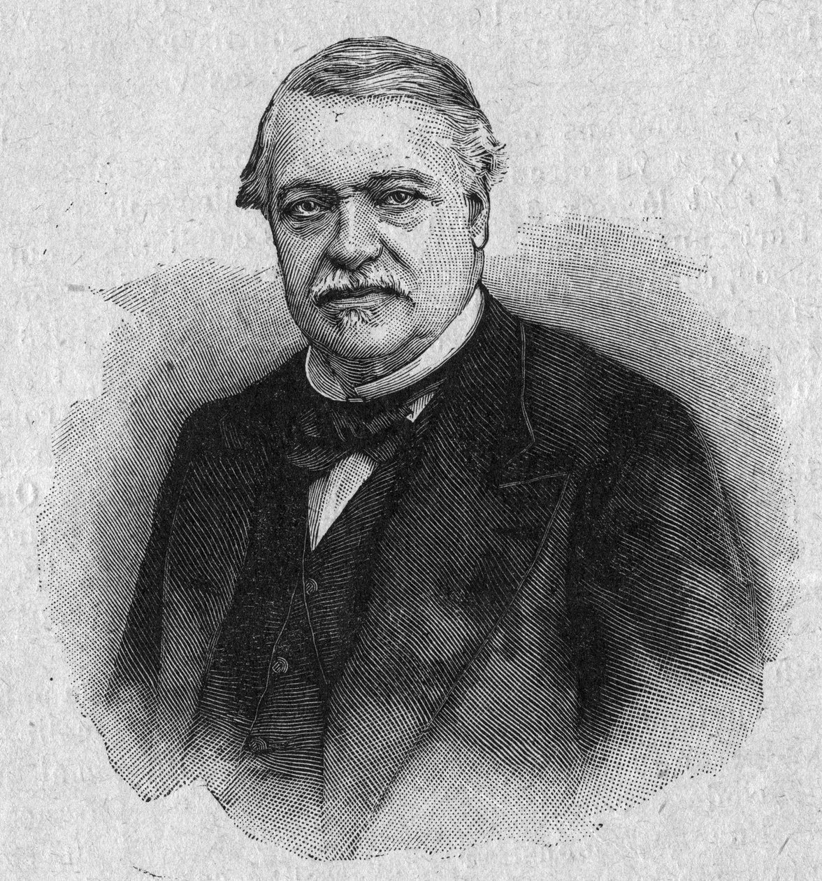 Portrait of Leon Say, French economist and politician. Engraving in 