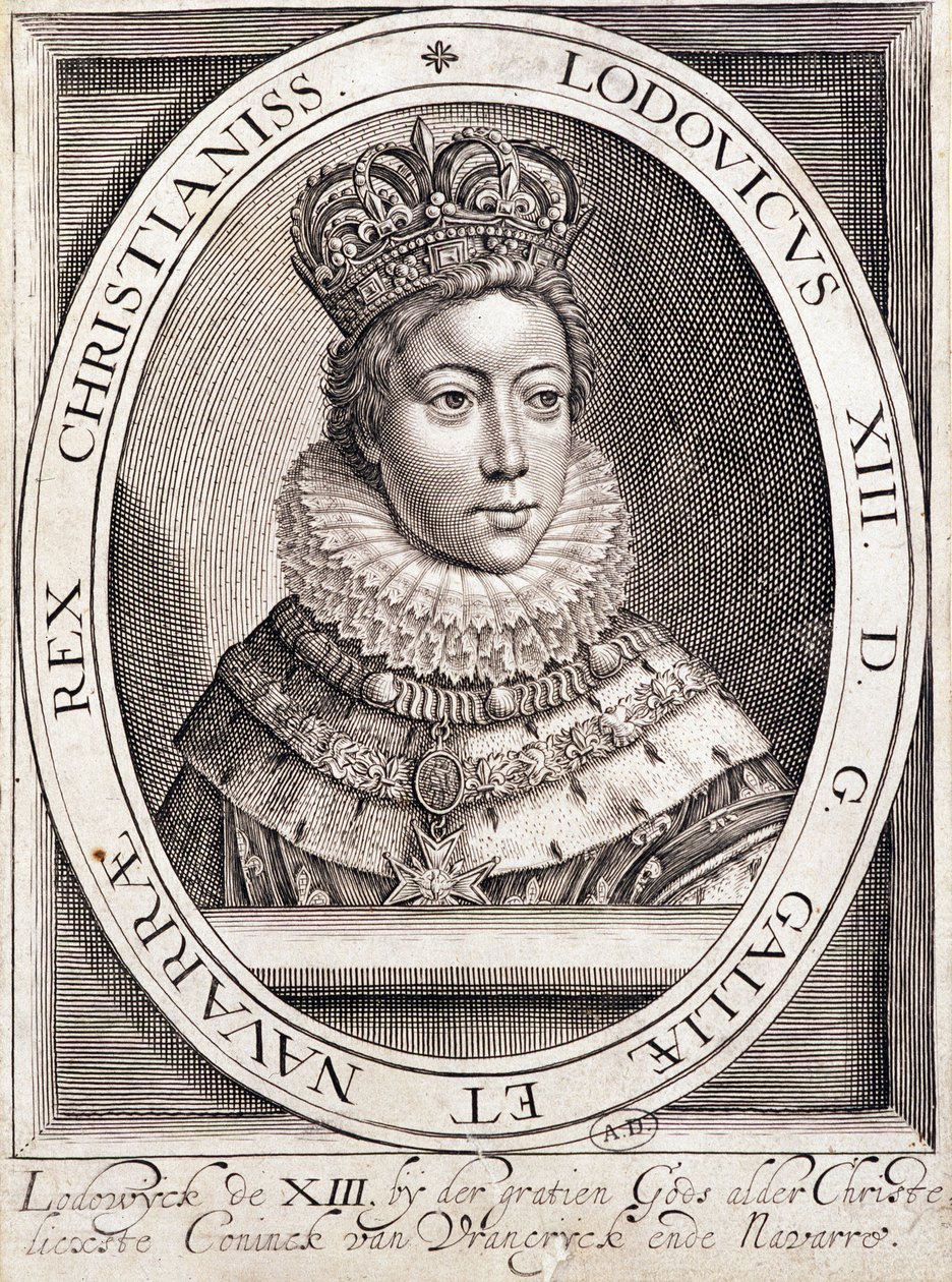Portrait of Louis XIII, young. by French School