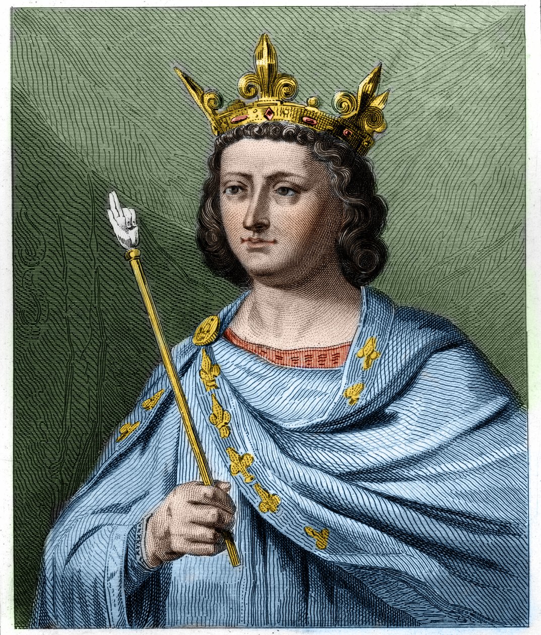 Portrait of Louis X le Hutin (1289 - 1316), King of France - in 