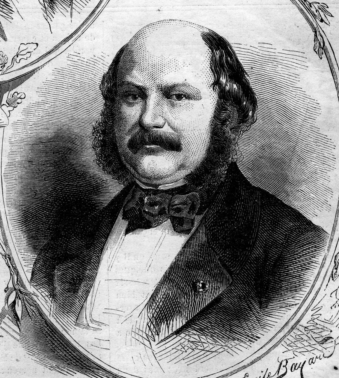 Portrait of Maximilian Jules Marcus Koenigswarter (1817-1878), French banker and politician. Engraving in Le Monde Illustré n°262 of 19 April 1862 by French School