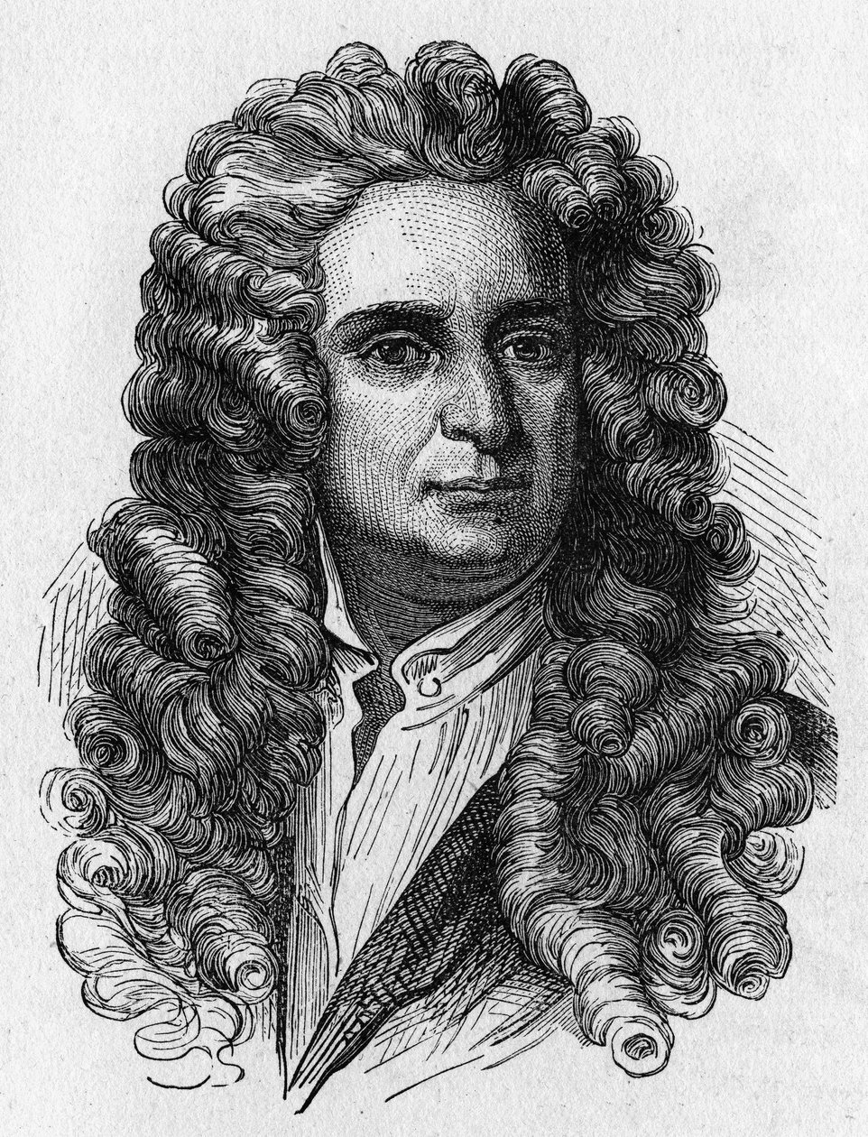 Portrait of Newton - in “Album of Science; Illustrous Scientists; Great Discoveries” 1896 by French School