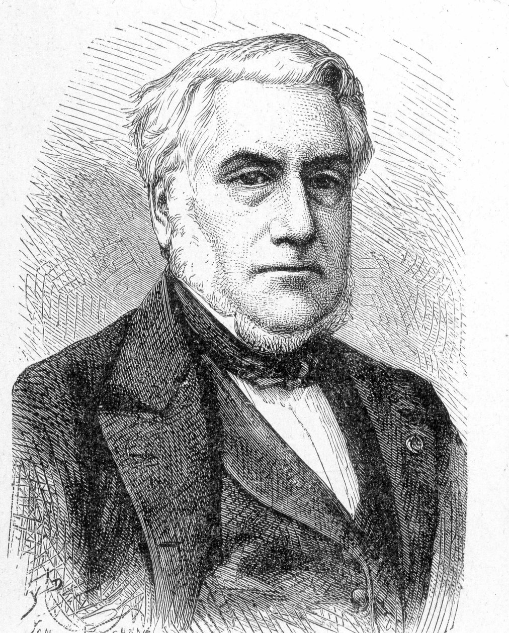 Portrait of Paulin Talabot (1799 - 1878) - in Album of Science; Illustrious Scholars; Great Discoveries 1896 by French School