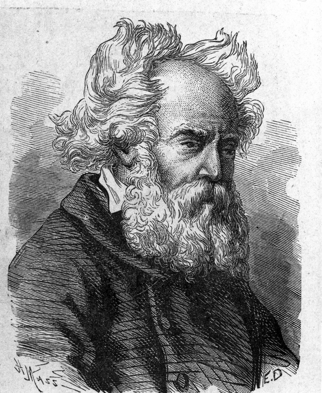 Portrait of Pierre-Louis-Frederic Sauvage (1785-1857), French inventor of helice - in Album of Science; illustrious scientists; Great discoveries 1896 by French School