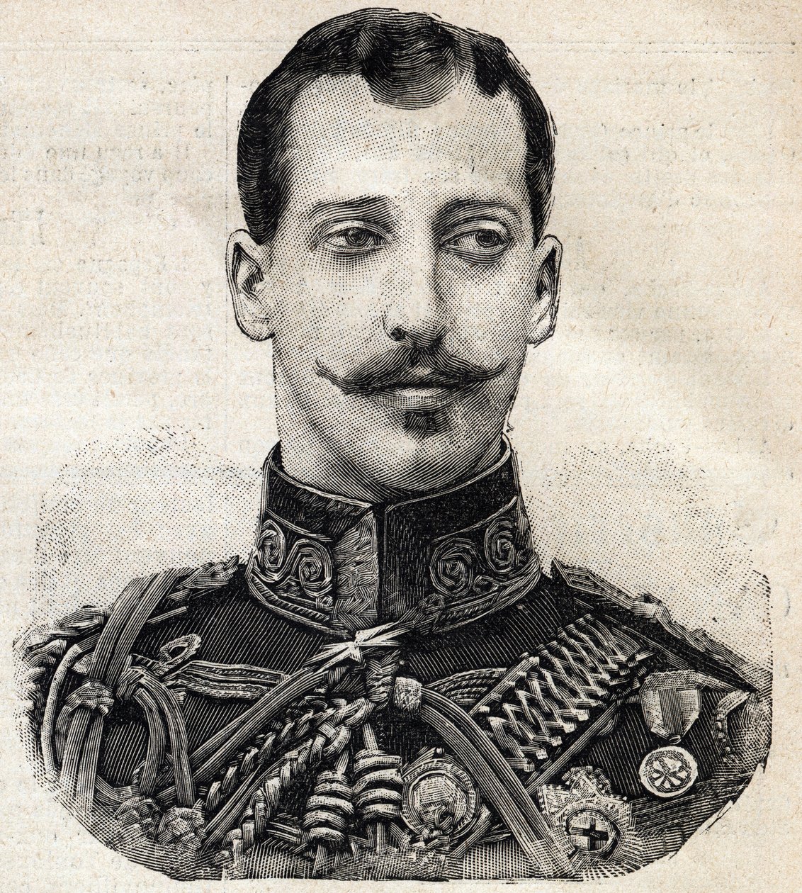 Portrait of Prince Albert Victor (1864-1892), Duke of Clarence and Avondale, and grandson of Queen Victoria of England, from French newspaper Le Petit Parisien by French School