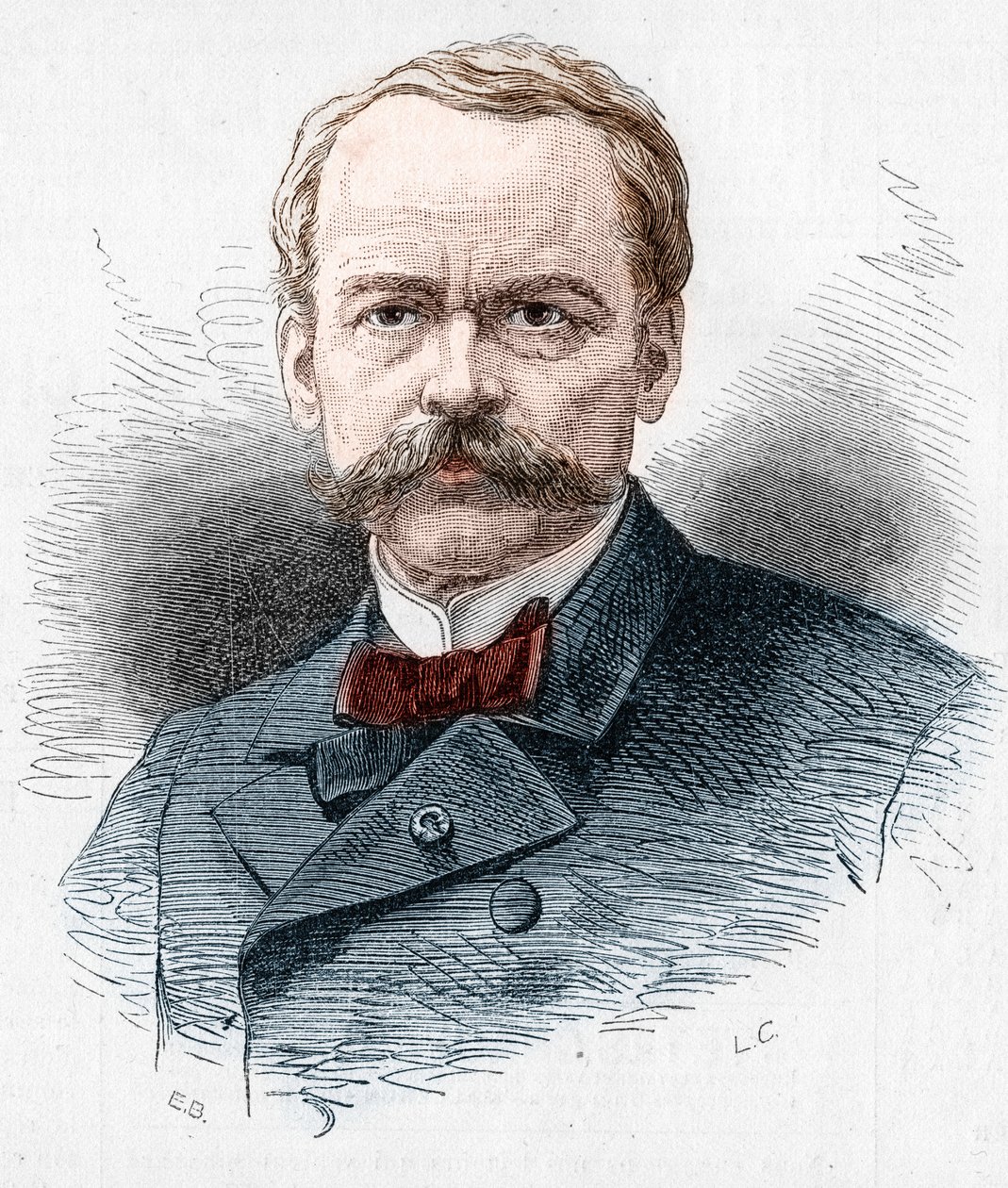 Portrait of Theodore Barriere, French playwright. Engraving in Le Monde Illustré n°1071 of 20 October 1877 by French School