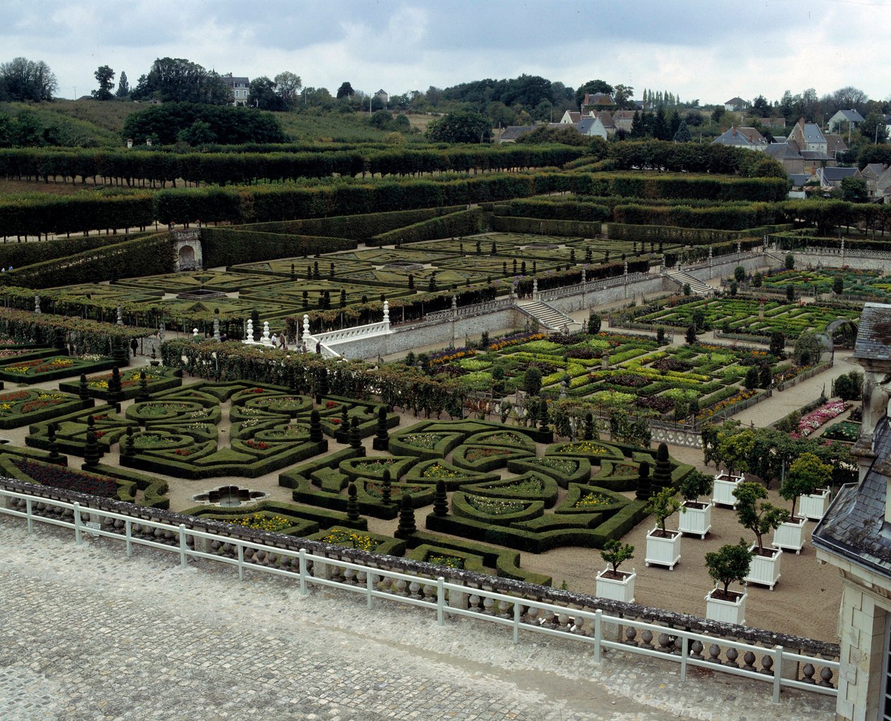 Renaissance Architecture: View of the Gardens of the Chateau de Villandry by French School