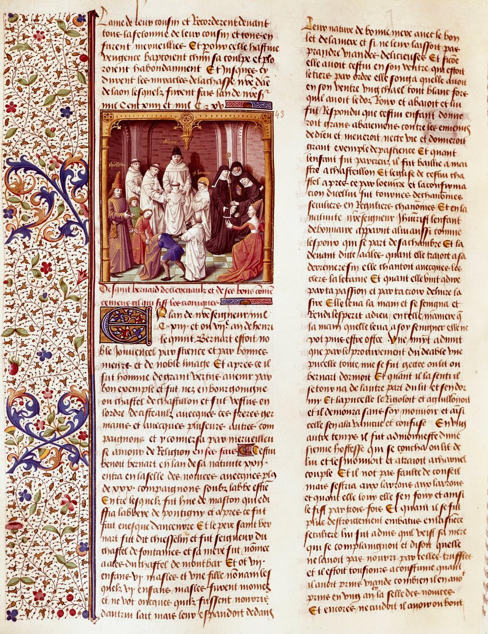 Representation of Saint Bernard of Clairvaux as a Child by French School