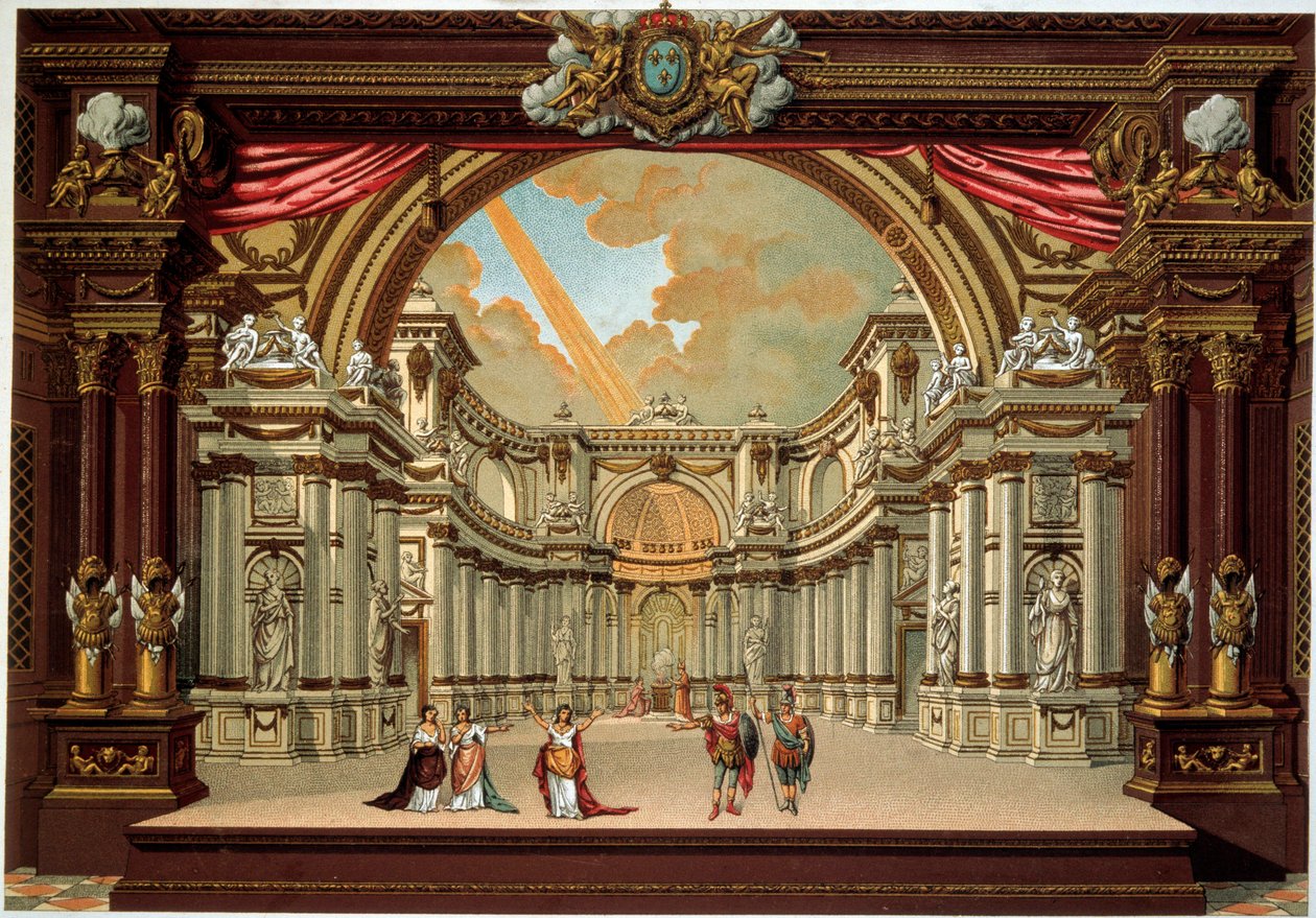 Representation of a Play by Moliere at the Theatre of the Chateau of ...