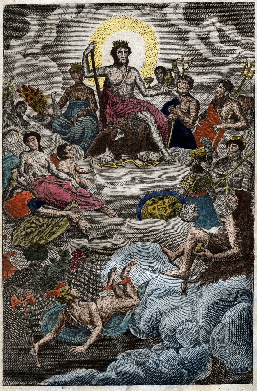 Representation of the Assembly of the Gods on Mount Olympus or Twelve Olympians. From 