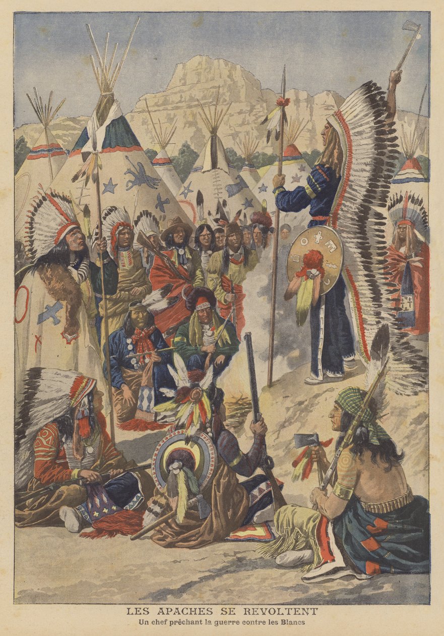 Revolt by the Apaches in Arizona by French School
