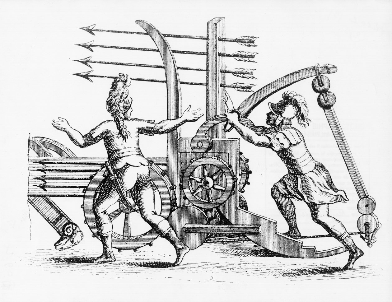 Roman war machine for firing spears by French School