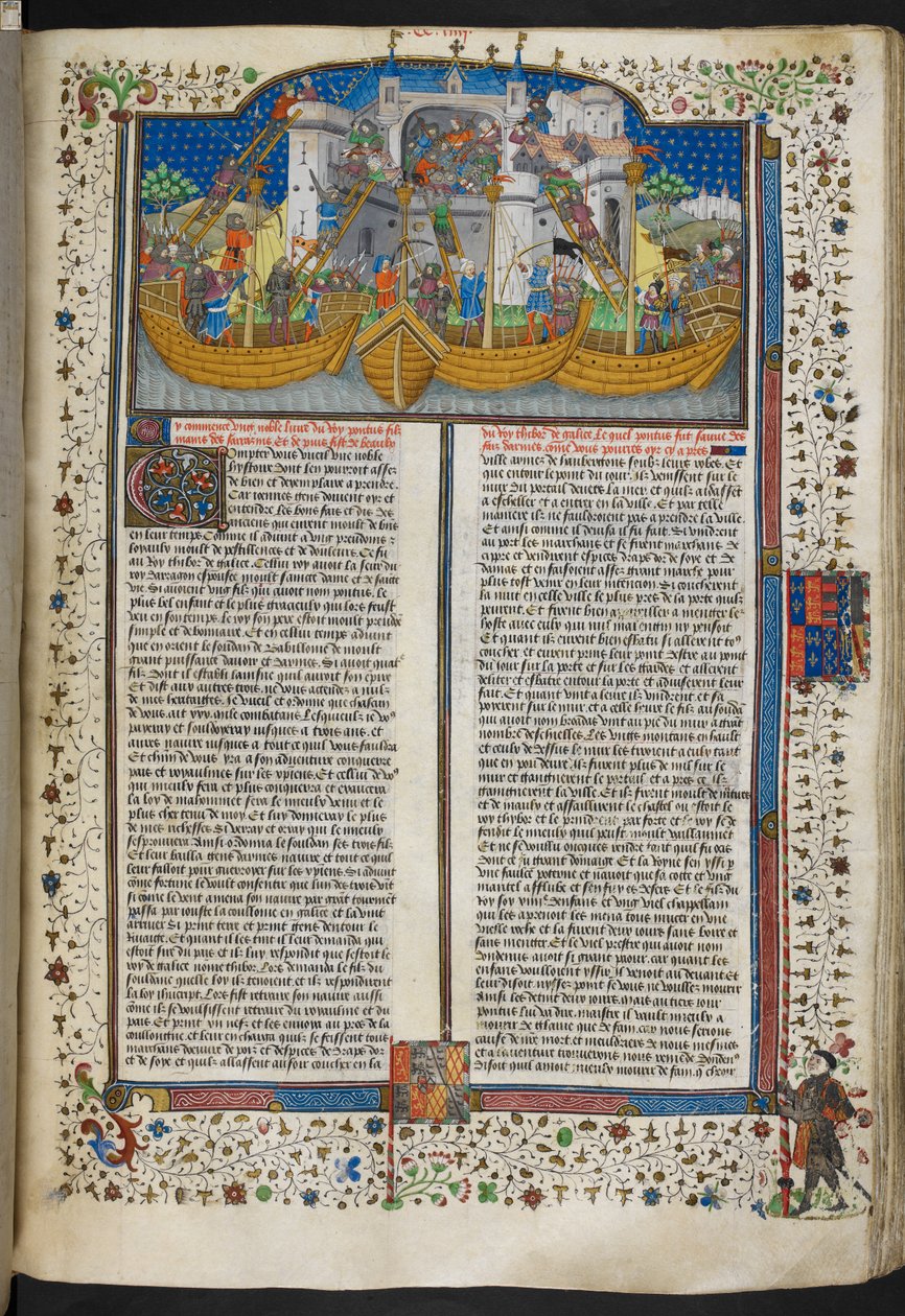 Miniature of Ships Besieging Corunna, from 
