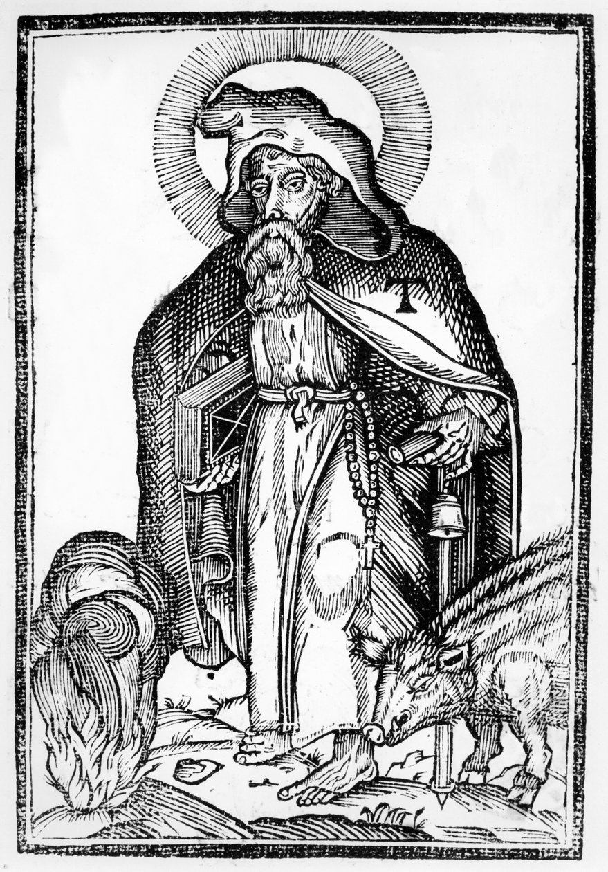 Frontispiece from In Symbolicam S.Antonii Magni Imaginem Commentatio by Théophile Raynaud, published 1659 by French School