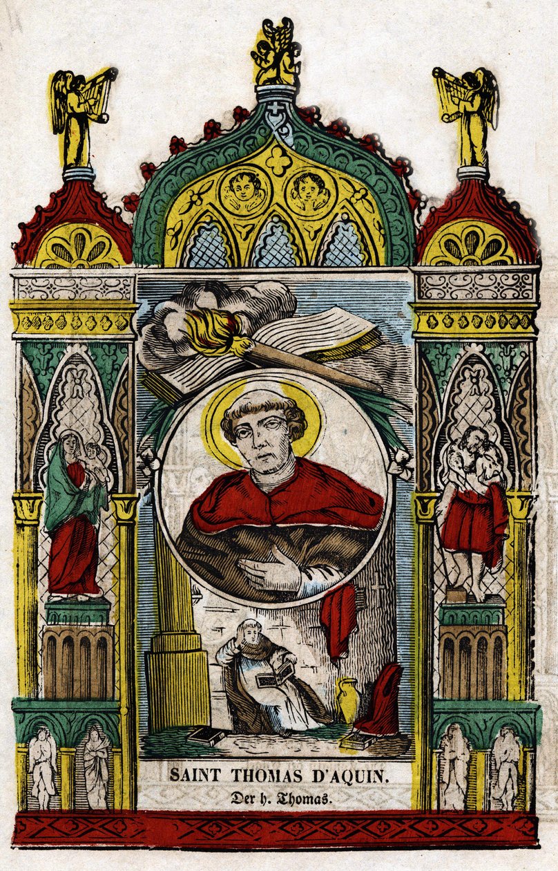 Saint Thomas Aquinas (1228 - 1274). Image of Epinal, First Half of the 19th Century by French School