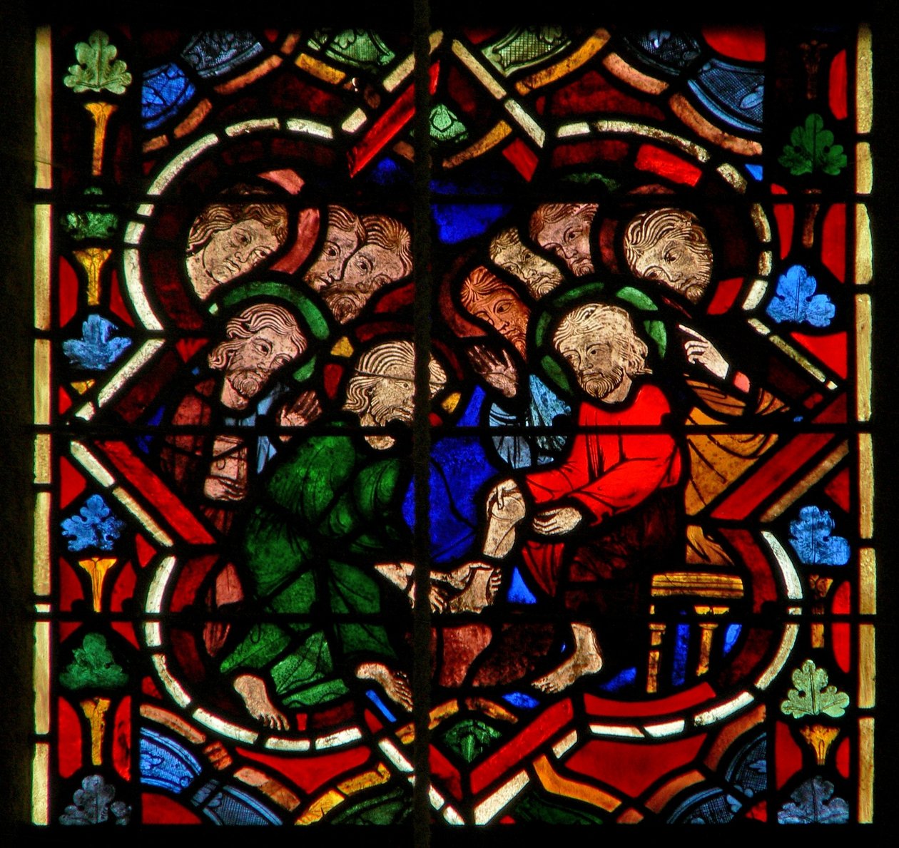 Scene depicting Christ washes His disciples