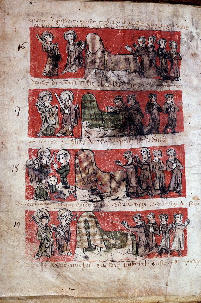Scene of Student Life at the College of Hubant or Ave Maria in Paris. Livre des Statutes du College de Hubant ou de l