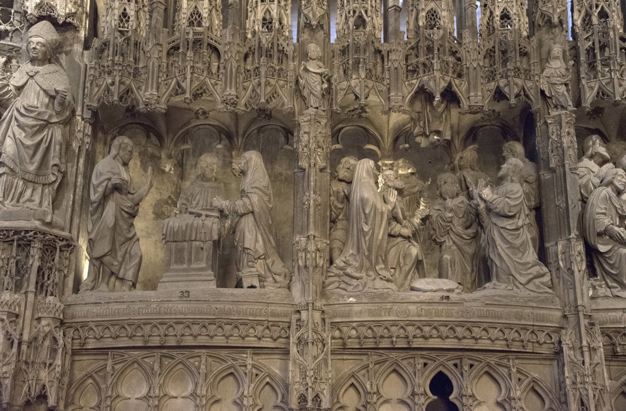 Scene of the Choir of the Cathedral of Chartres: Apparition of Christ to His Mother and Ascension by French School