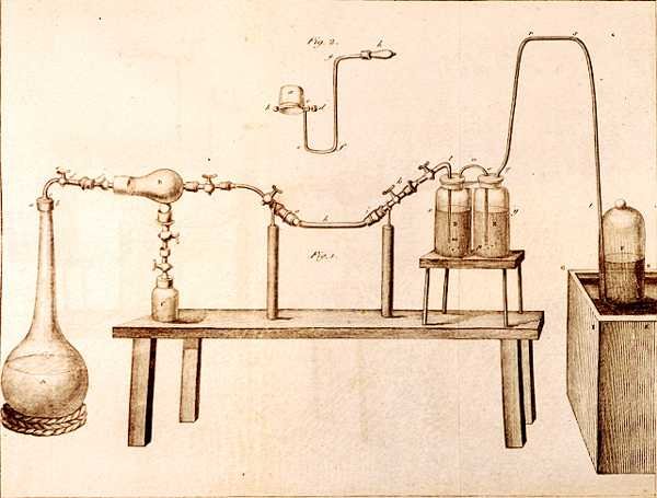 Scientific Equipment, from The Elements of Chemistry by Antoine Laurent de Lavoisier, engraved by D.Lizars by French School