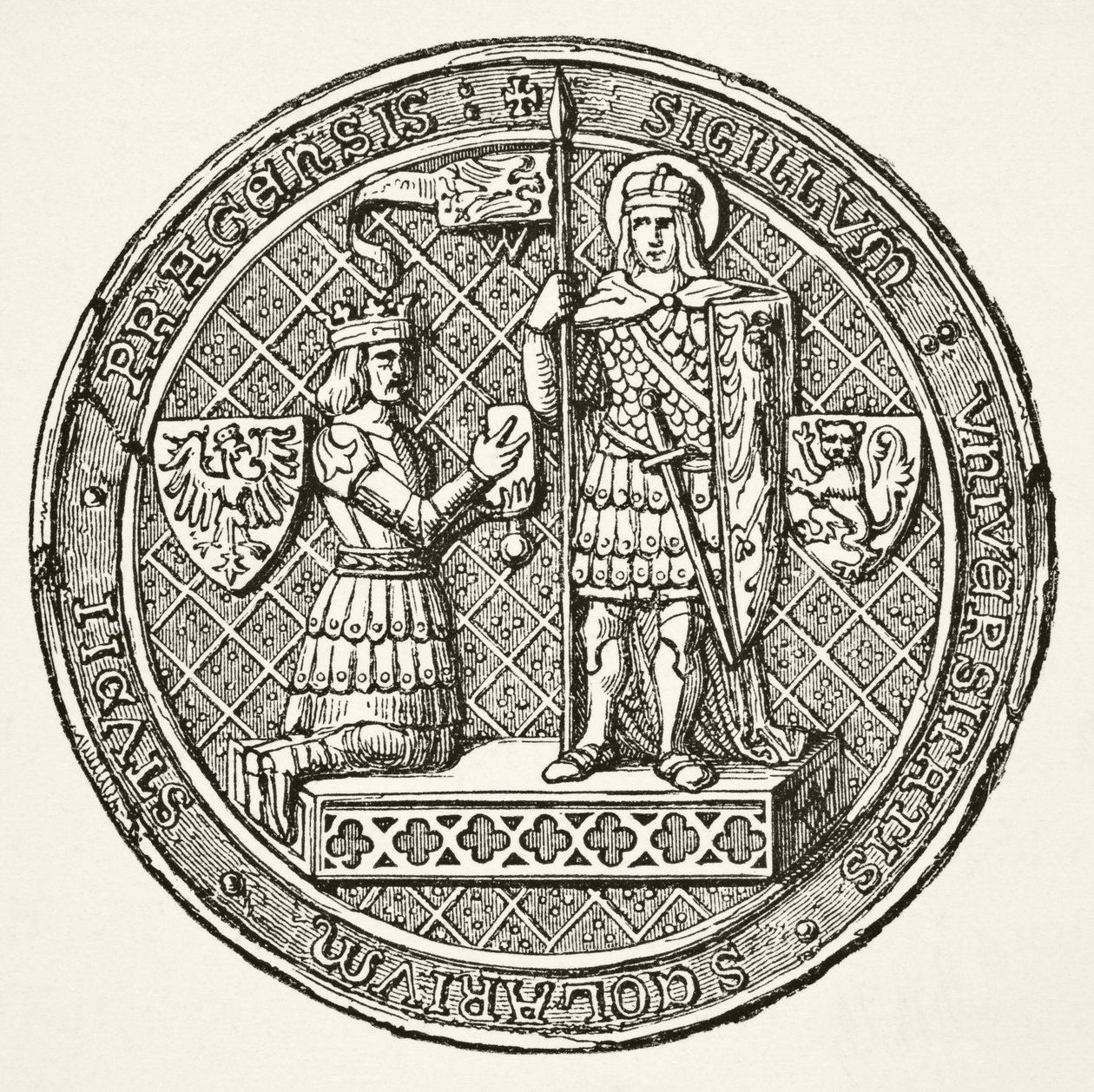 Seal of the University of Prague, from Science and Literature in The Middle Ages by Paul Lacroix pub. London 1878 by French School